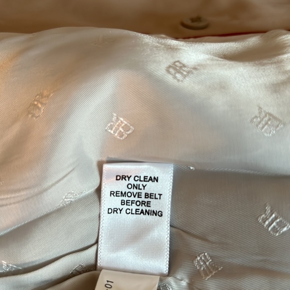 Banana Republic Khaki Trench Coat Womens Petit Medium - Picture 7 of 8